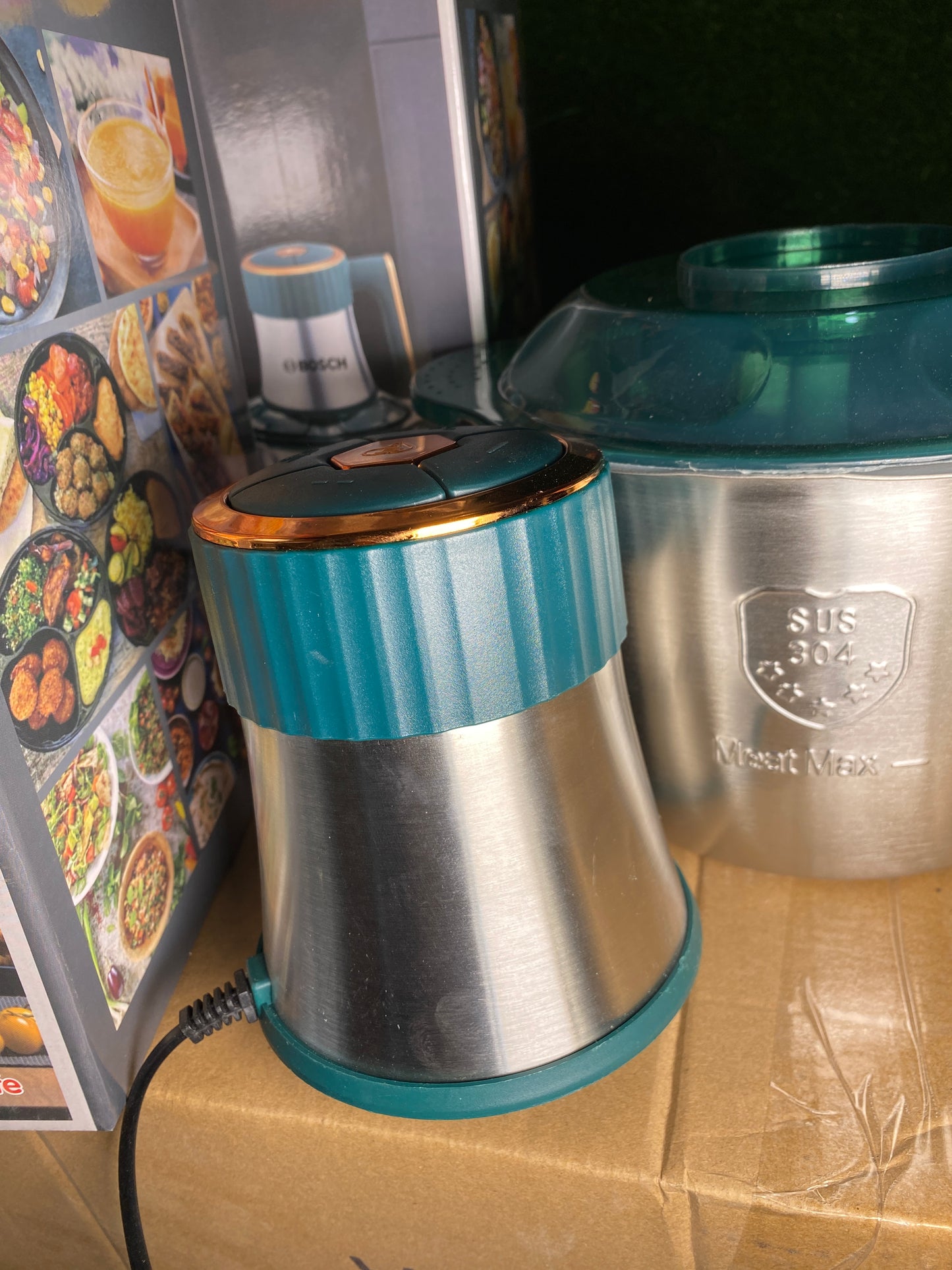 BOSCH 5L Stainless Steel Electric Meat Grinder Chopper – Powerful 5 Speeds, Compact Design – German Design,