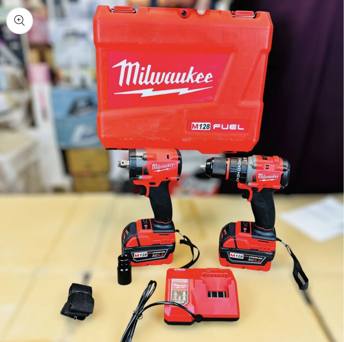 Milwaukee M128 2-in-1 Combo Kit Professional Drill & Impact Set – Long Backup, High Torque