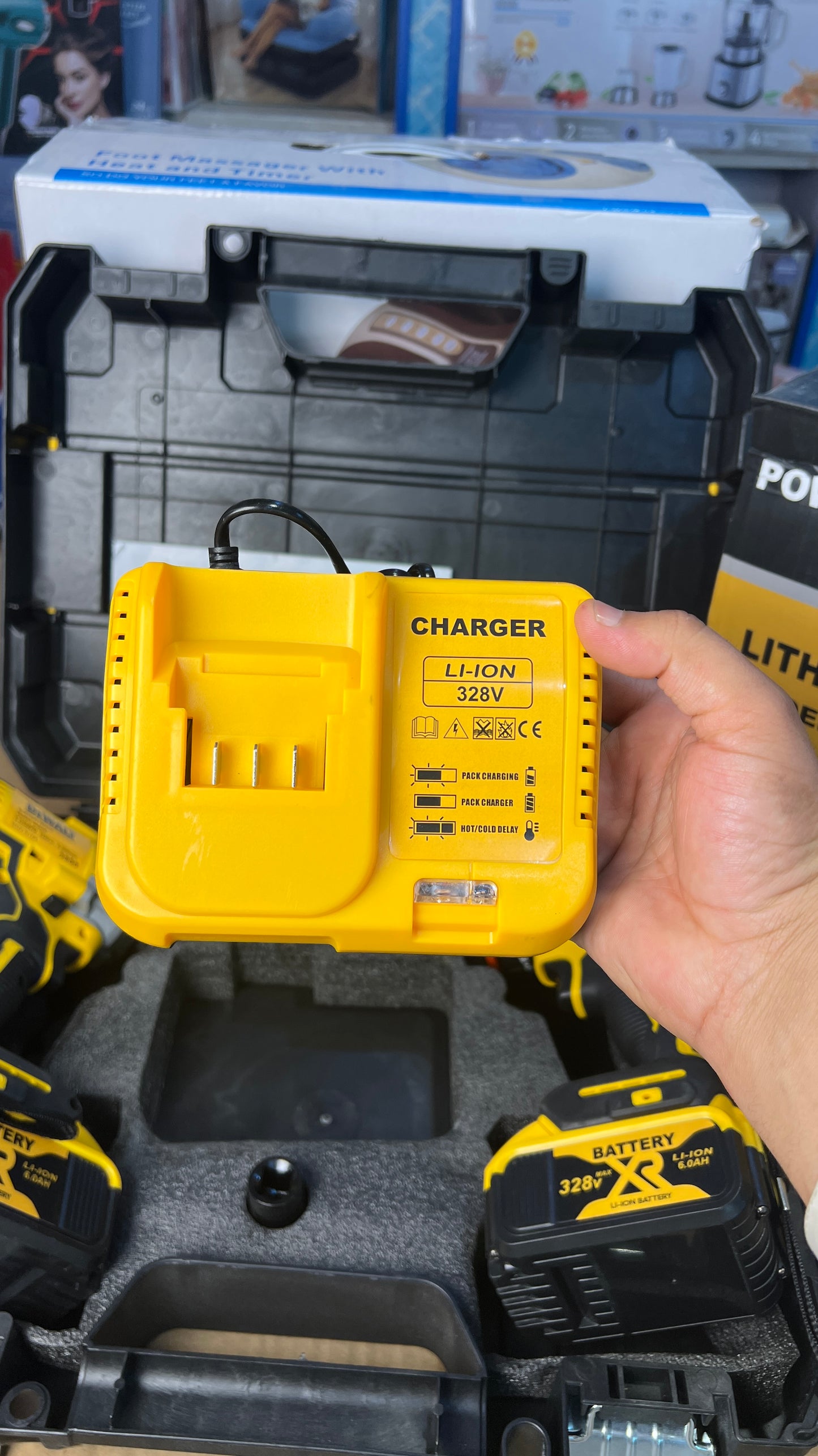 DeWalt 328V XR Drill & Impact Wrench Set | Dual Battery Power Tool Kit