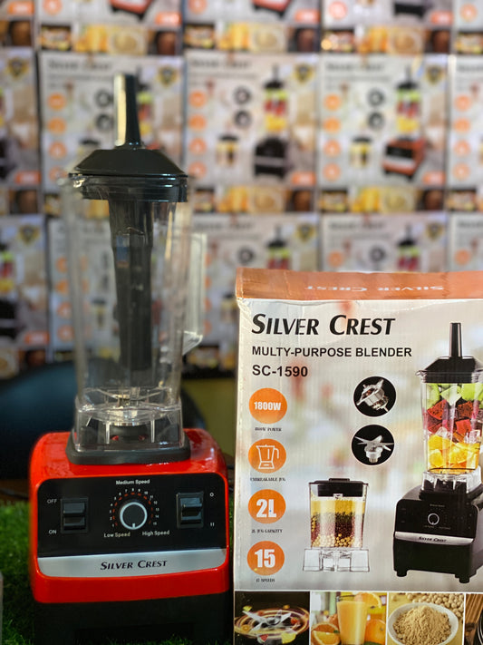 Silver Crest Heavy Duty Blender 2 in 1 1800 Watts Power full motor 2 L Large capacity Unbreakable Jug and 700ML Grinder/Chopper