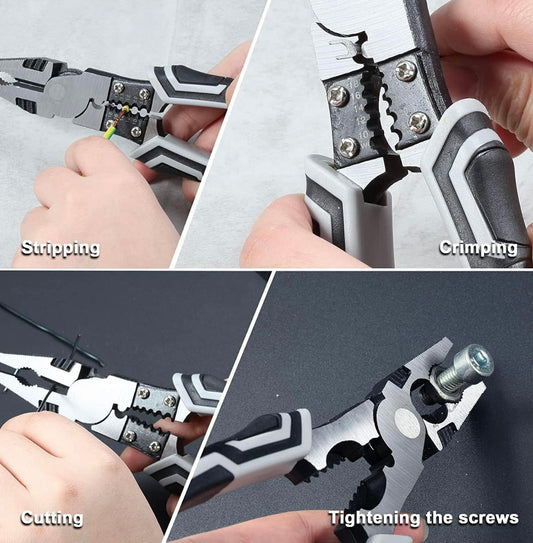 7 In 1 Multipurpose Lineman Plier With Gripping, Wrench, Cutter, Crimping & Wire Stripper Fuction