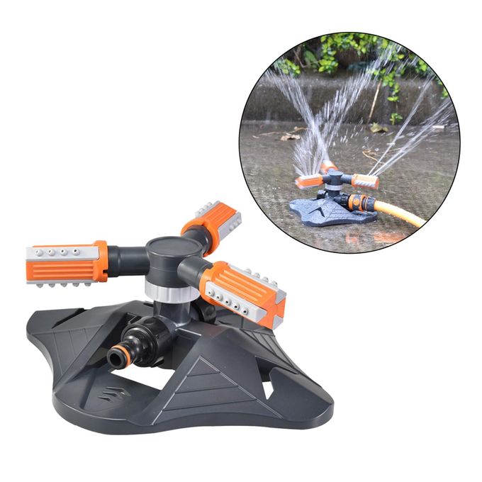 3 Arms Nozzles 360 Automatic Rotating Gardening Watering Sprinkler