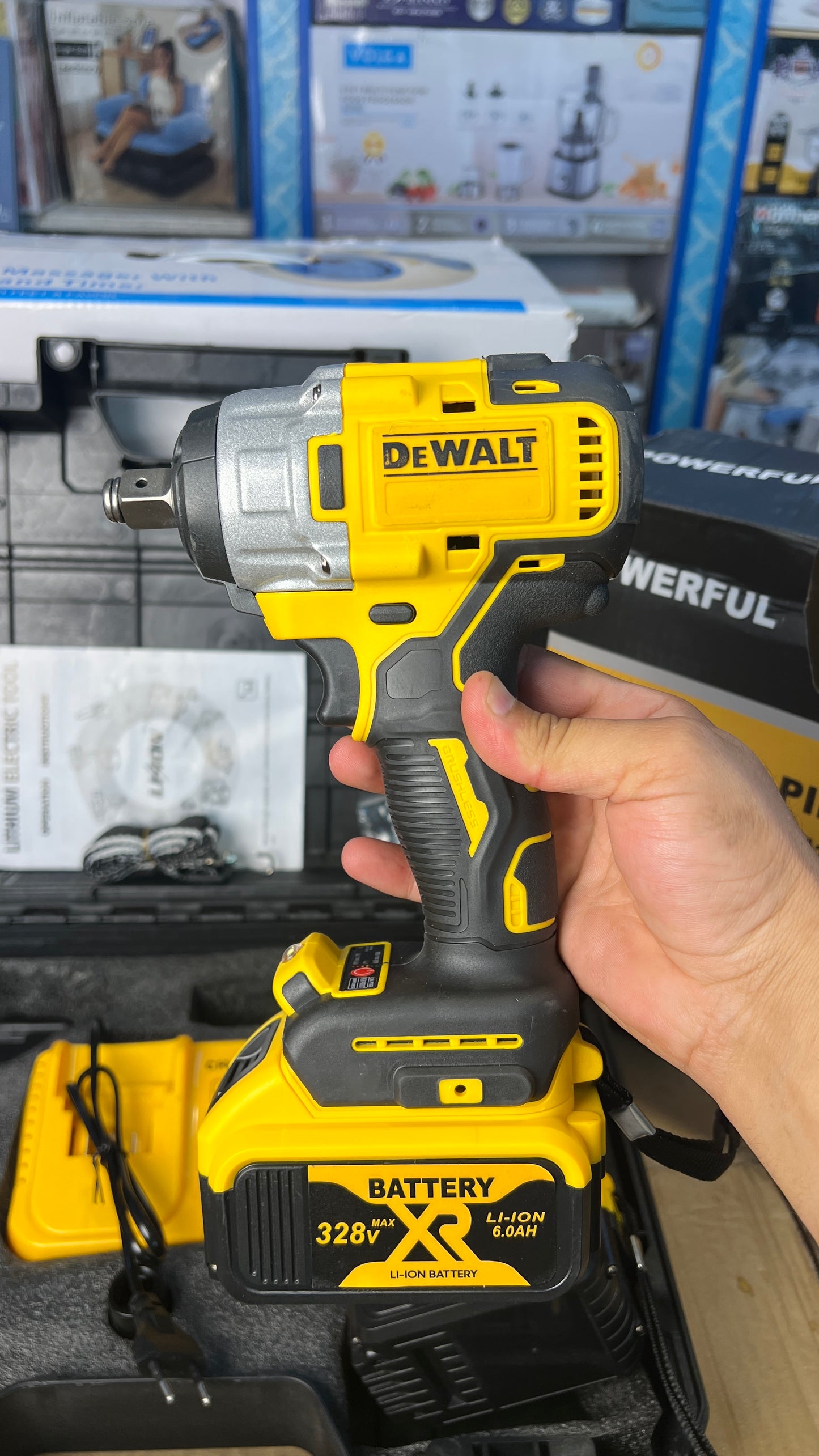 DeWalt 328V XR Drill & Impact Wrench Set | Dual Battery Power Tool Kit