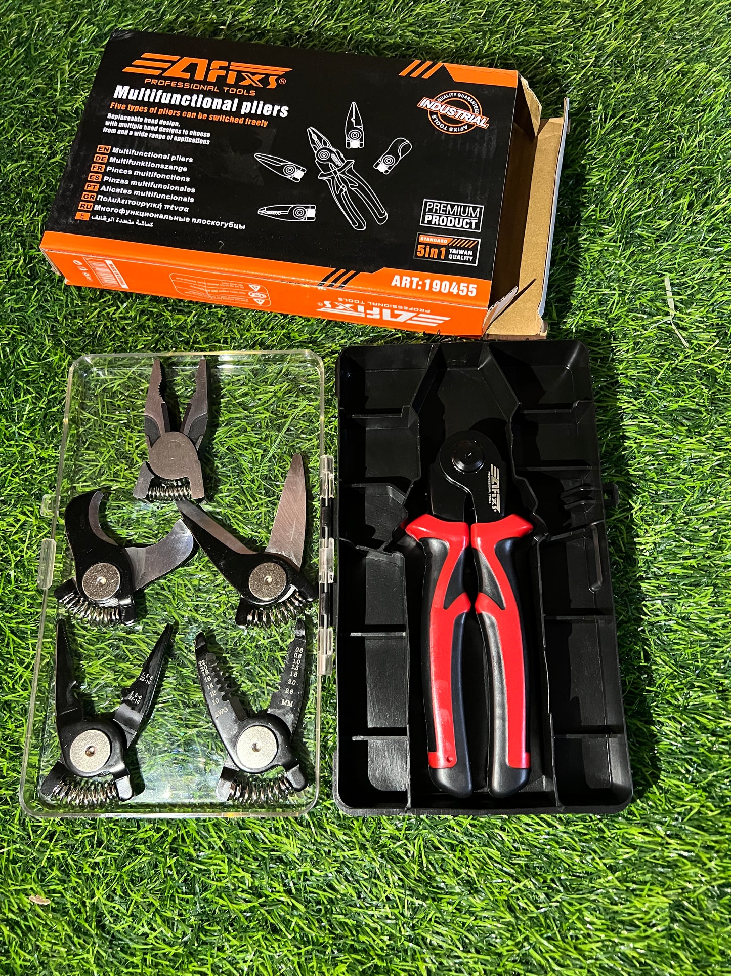 5 In 1 Multifunctional Plier Tool Set, Interchangeable Plier, Wire Cutter, Stripper, Crimping Pliers