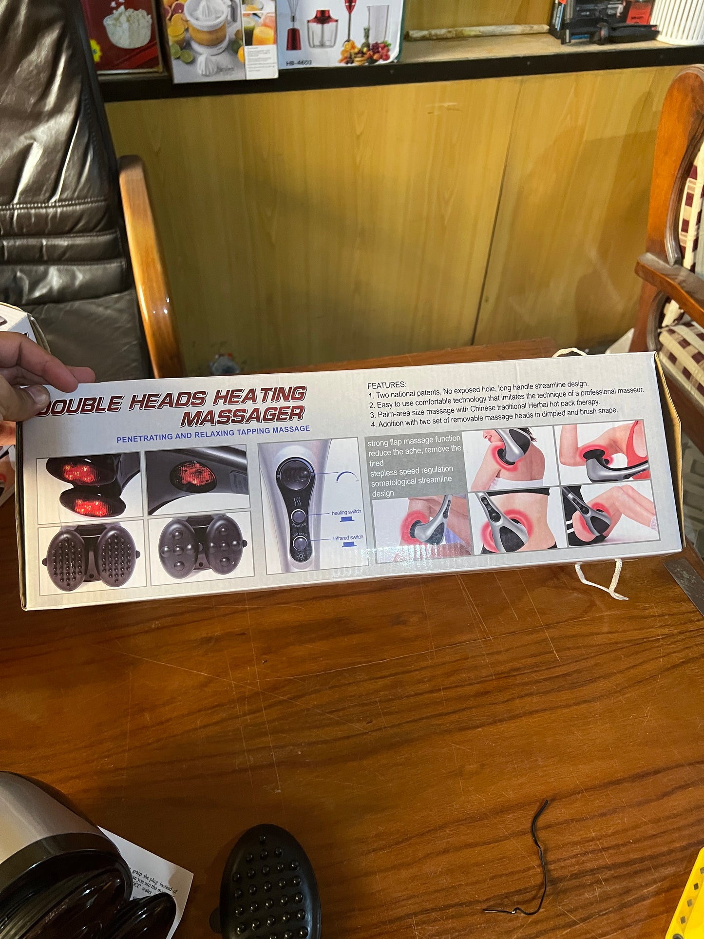 Double Head Full Body Massager Best Quality -  Full Body Hand Held Double Headed Massage Machine