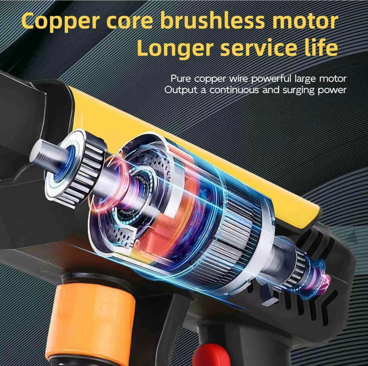 48V Cordless Power Washer | 600 PSI Portable Pressure Washer w/ 4.0Ah Battery & 6-in-1 Nozzle | 270” Hose for Car, Home, Garden Cleaning