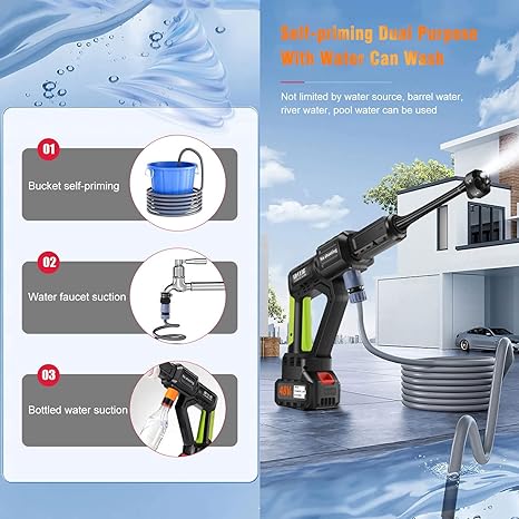 48V High Pressure Car Washer with 6 in 1 multi-function nozzle