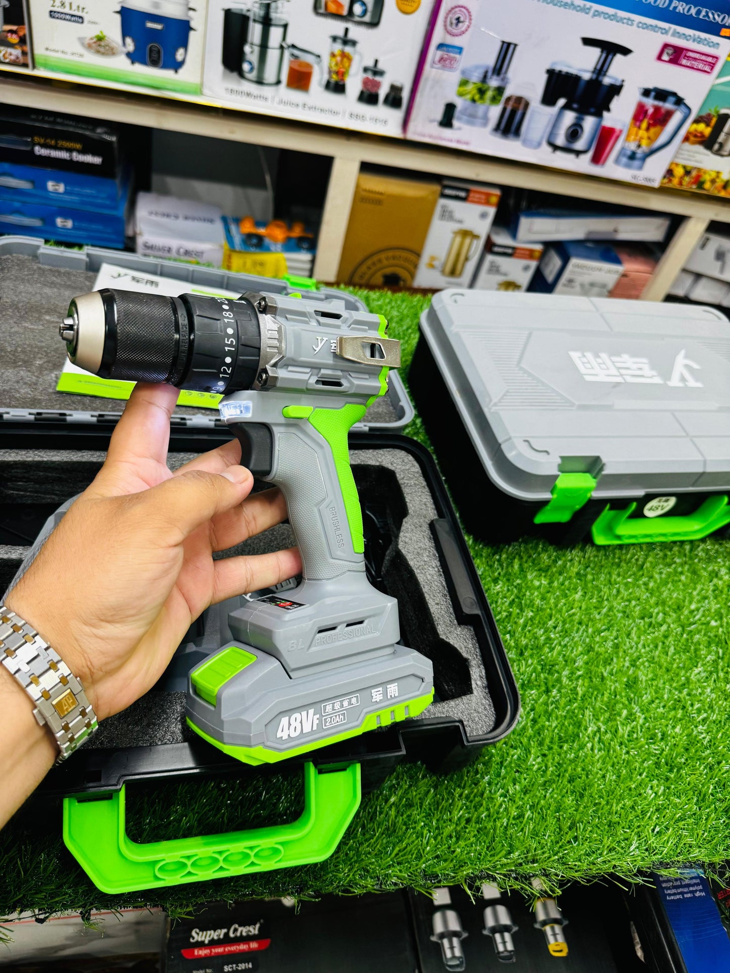 Japanese Lott imported 48v drill machine tools box