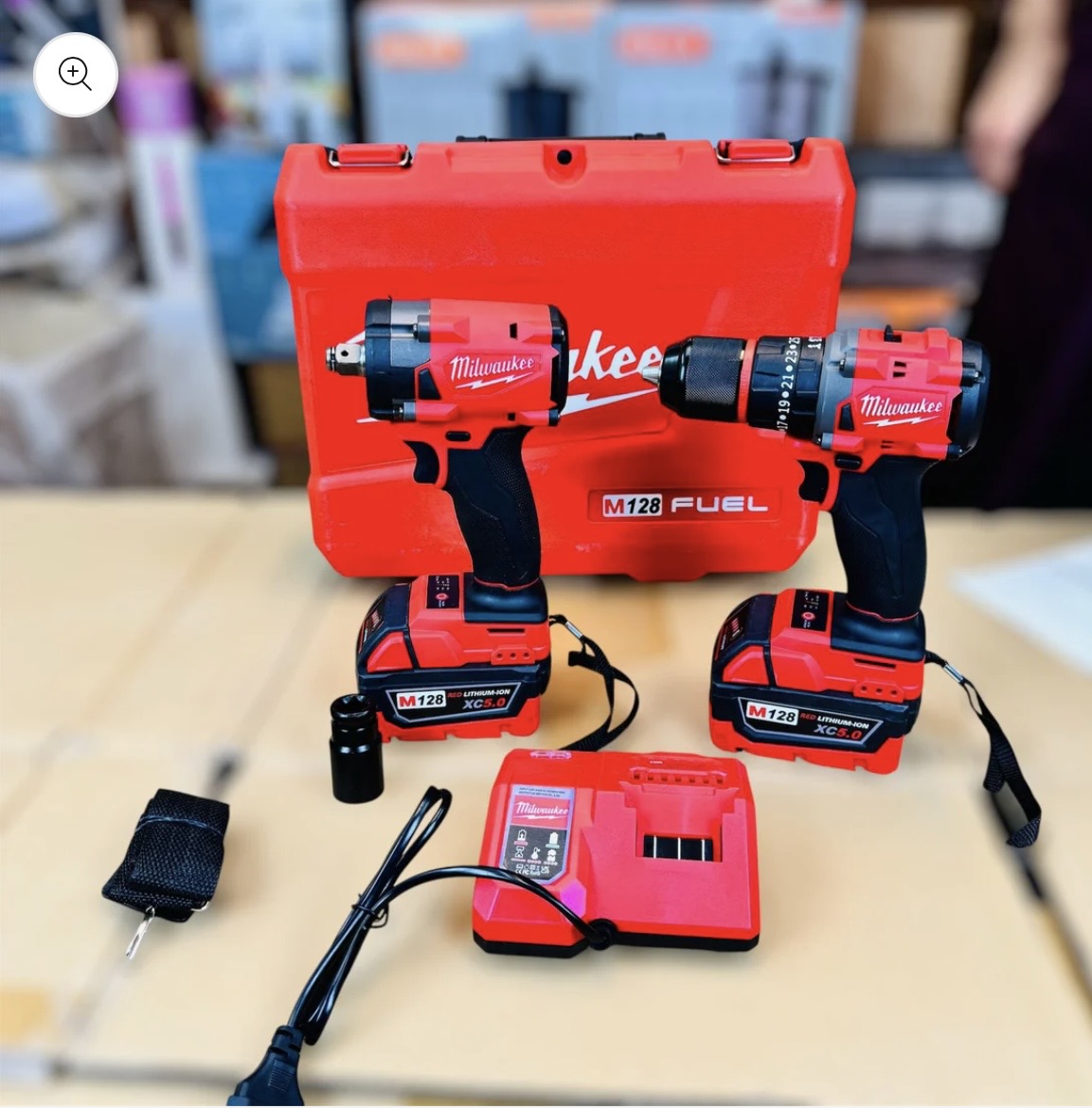 Milwaukee M128 2-in-1 Combo Kit Professional Drill & Impact Set – Long Backup, High Torque