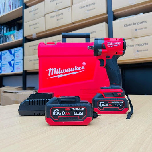Milwaukee 88V Cordless Impact Wrench Kit | 6.0Ah Dual Batteries | Heavy Duty Power Tool