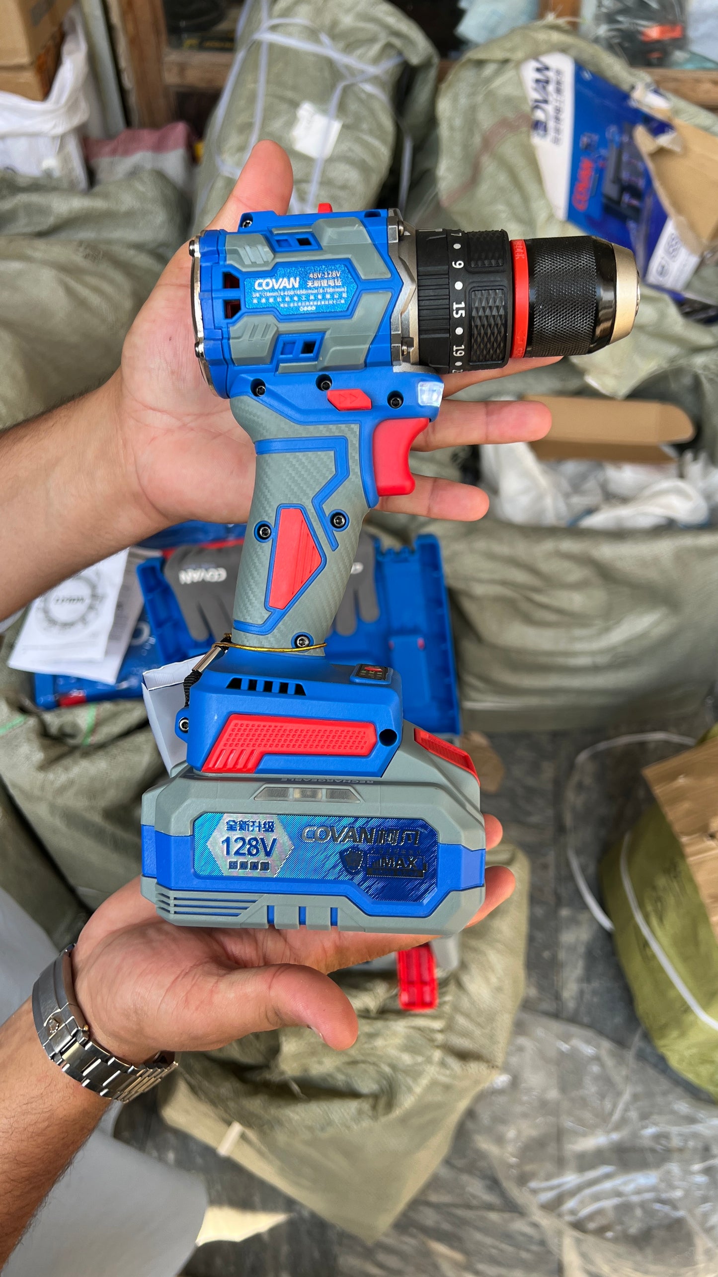 🔧 Covan Rechargeable Drill – Powerful 128V Heavy Duty