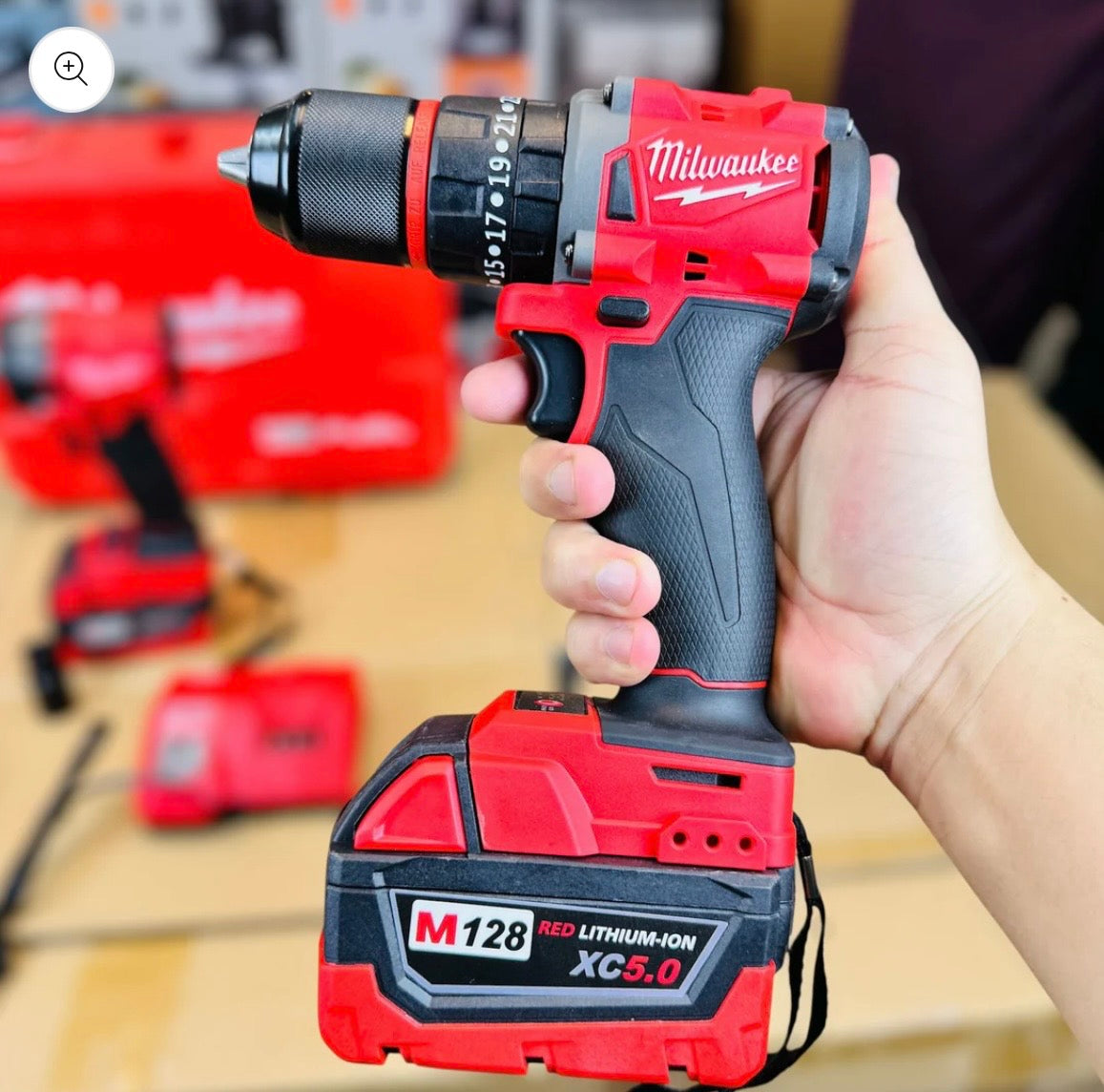 Milwaukee M128 2-in-1 Combo Kit Professional Drill & Impact Set – Long Backup, High Torque