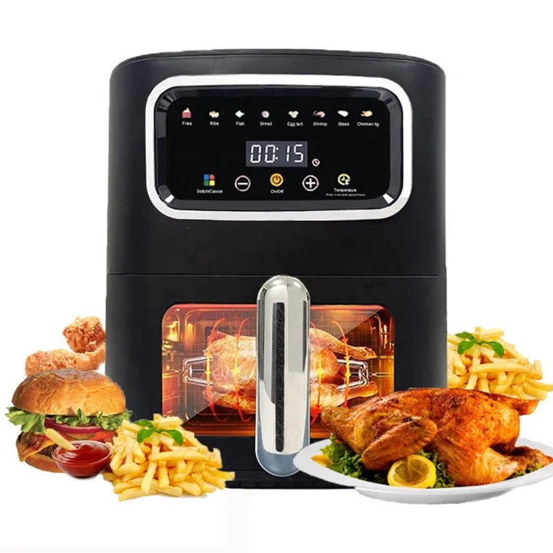 Air Fryer, Silver Crest German Technology, Large capacity 10 L, Color Touch Display